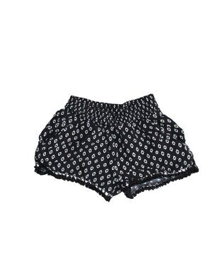Joey B. Girls Light Weight Patterned Pull On Shorts w/Pockets-Black-Small-GUC
